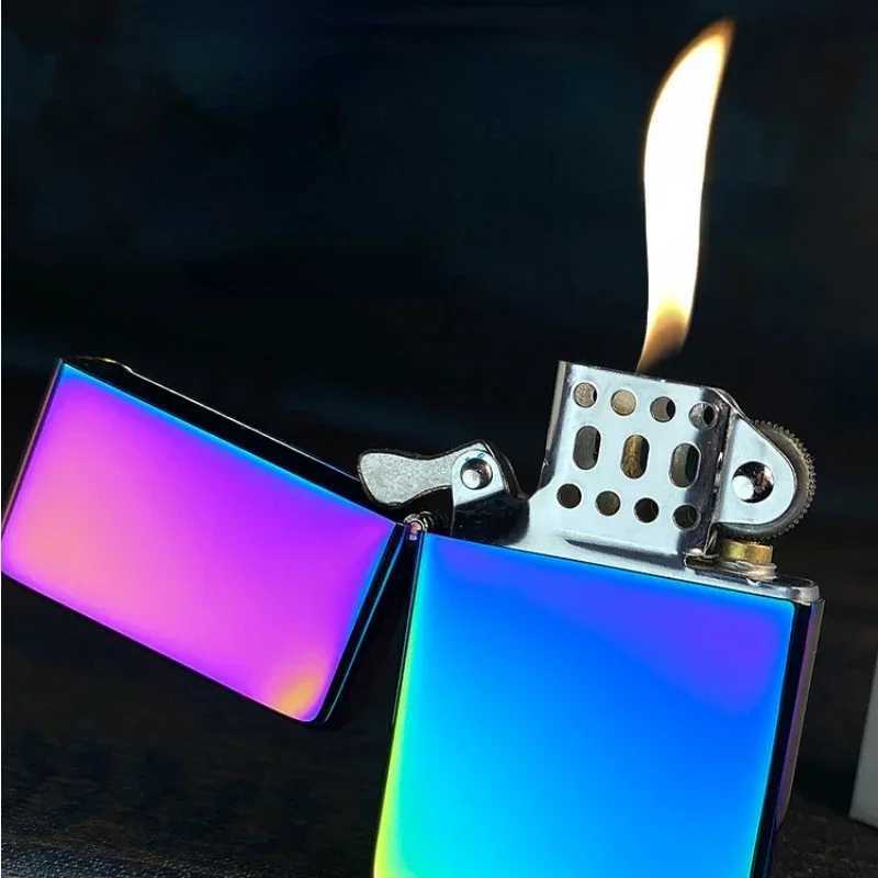 New Lighter Retro Creative Pure Copper Shell Windproof Brass Cigarette Engine Smoking Gift N260311