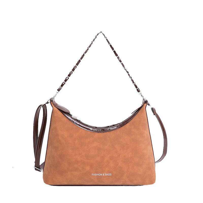 Casual Simple Hobos Shoulder Bags for Women Autumn Textured Versatile Ladies Crossbody Bag Retro Portable Female Handbags Purse XJ260311