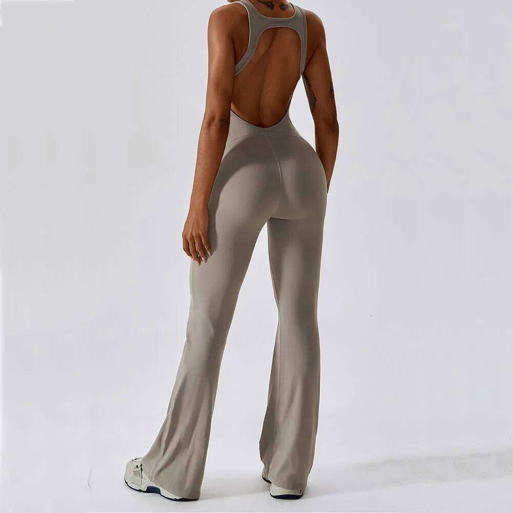 Solid Yoga Jumpsuit One Piece Outfit Fitness Bodysuit Workout Clothes for Sportwear Women Buttock lifting Set Activewear 26H0311