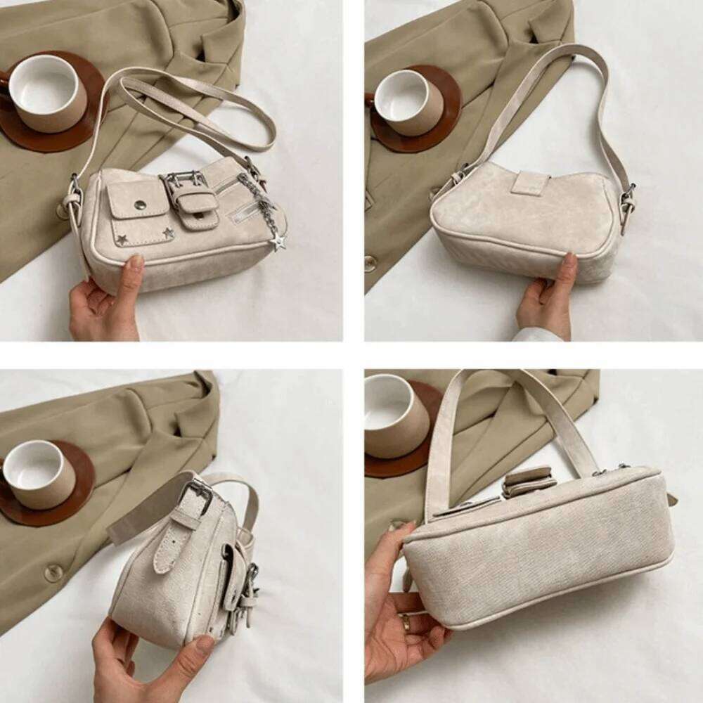 Fashion Handbag Y2K Underarm Rivet Star Spicy Girl Shoulder Armpit Retro Crossbody Bag Girls XJ260311