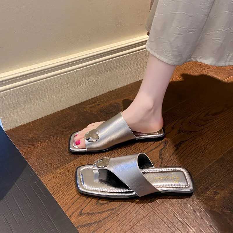 Fashion Flat Womens 2025 New Ring Toe Sandals Summer Shoes for Women Casual Large Size 35-43 Flip Flops Women K260311