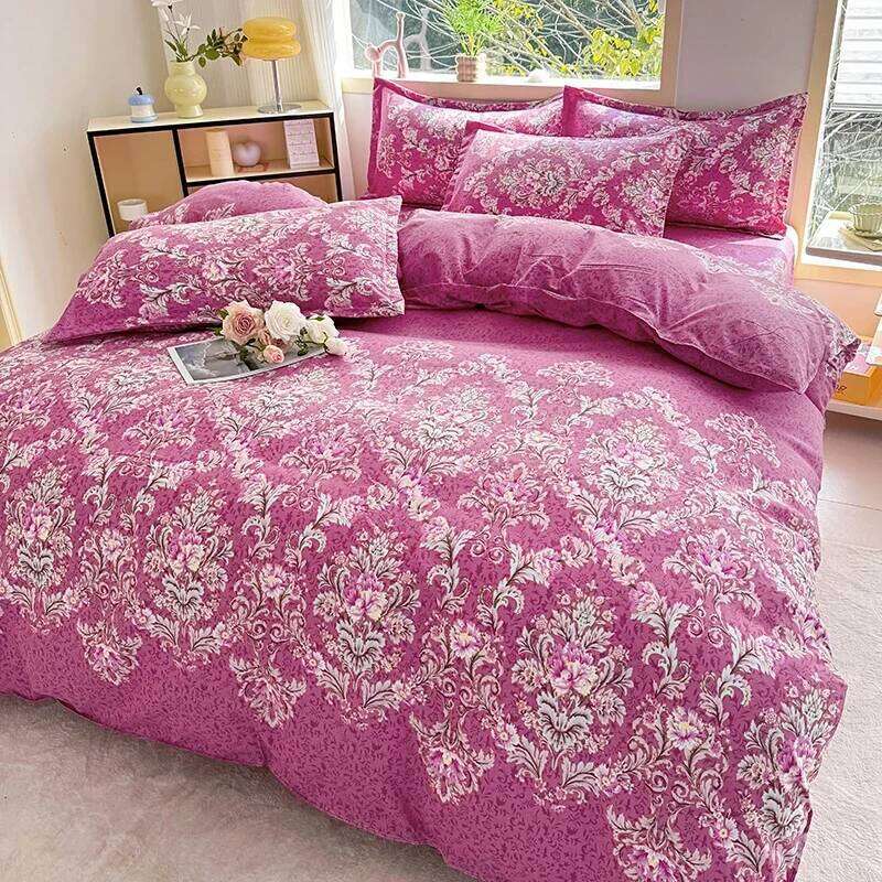 Printed three-piece set, one duvet cover and a pair of pillowcases unpadded, suitable for bedrooms, hotels H260311