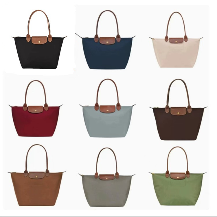 Fashionable large Womens Large-capacity large hand-held tote bag single-shoulder dumpling bag folding bag nylon underarm women's bag