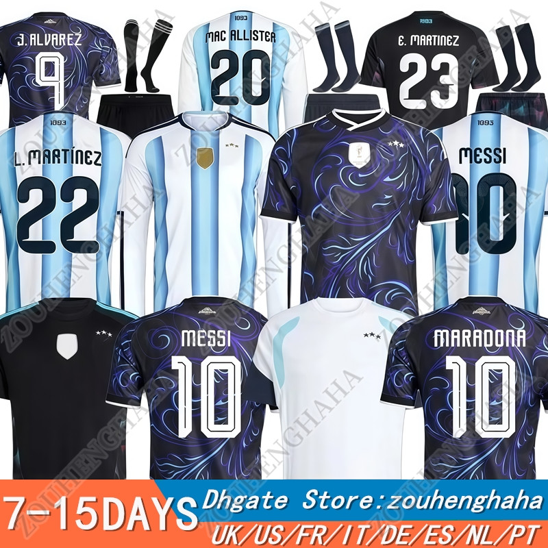 S-4XL 26 27 ArGenTinAs MESSIS Soccer Jerseys 2026 2027 National Team Home Away Fans Player Men kids Miamis Football Shirt Kit MAC ALLISTER DYBALA DI MARIA MARTINEZ