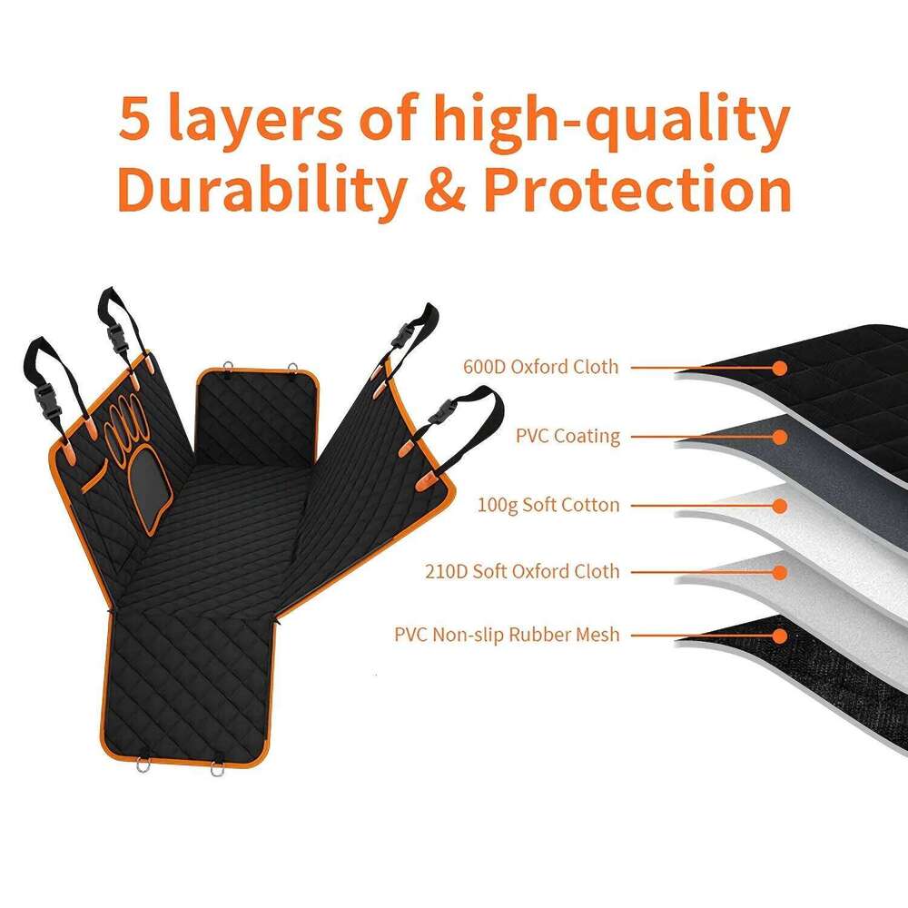Dog Cover, Hammock Heavy Duty Scratch Resistant Anti Slip Durable Soft Pet Rear Seat Cover for Cars, Tr 26Y0310