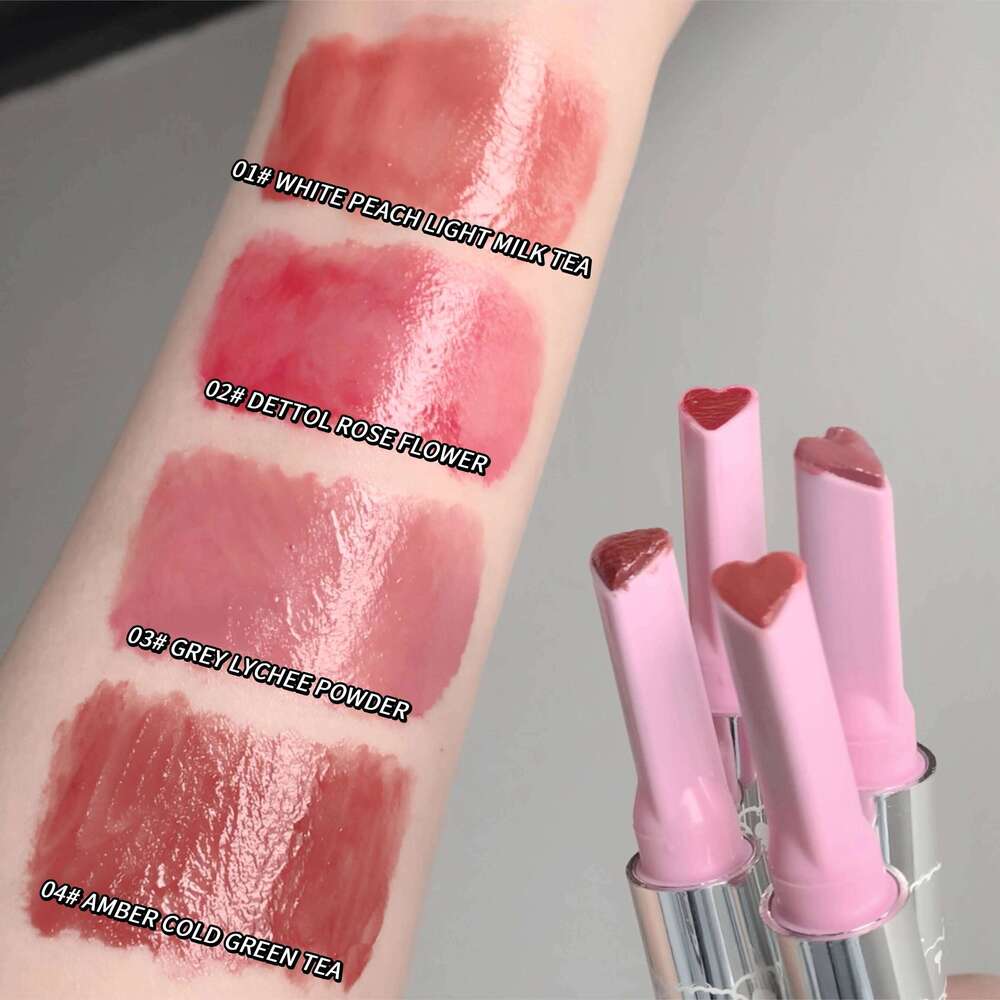 Gege Bear Translucent Crystal Pen Moisturizing Water Light Mirror Solid Lip Jelly Whitening Lipstick W260311