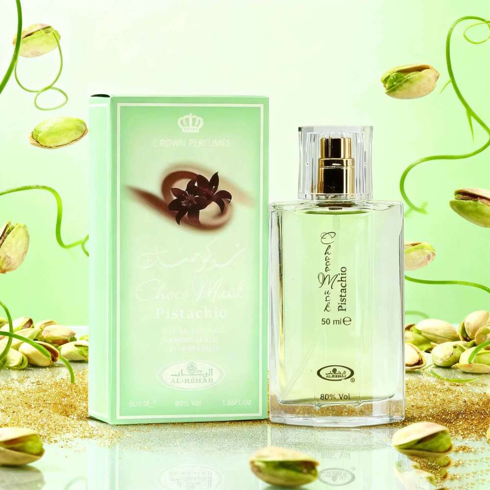 Al Rehab Choco Musk Pistachio perfume Men and Women -50ml 1.65oz spray for any occasion, perfect holiday gift Z260311