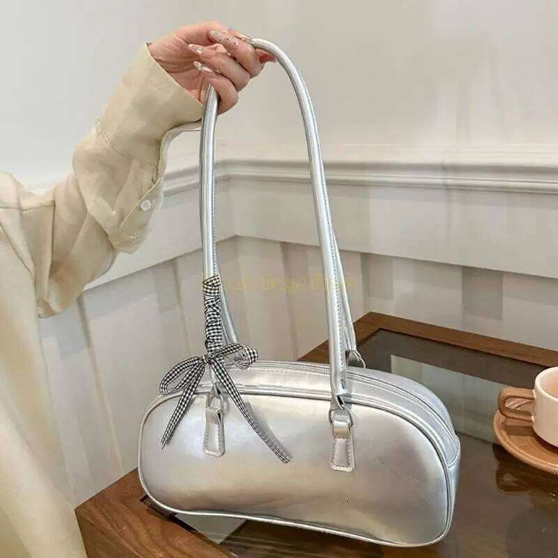 X90D Women PU Leather Shoulder Trend Bows Armpit Large Capacity Underarm Bag XJ260311