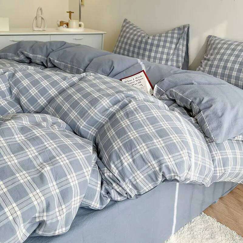 Classic Duvet Cover Set with Pillowcases Flat Sheet Nordic Style No Comforter 2025 New Bedding Kit Double Twin Size Bed Linens H260311 - view 3