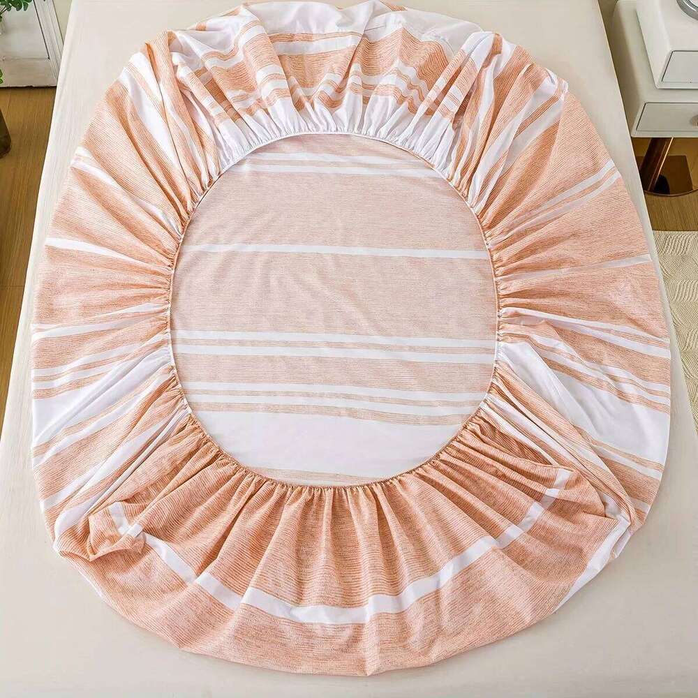 3-Piece Striped Set Luxuriously Soft & Breathable Includes 1 Fitted Sheet and 2 Pillowcases for Cozy Sleep Pe H260311