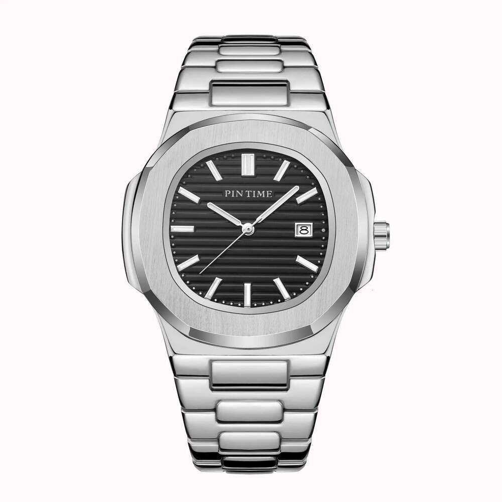 Men Fashion Watch Stainless Steel Quartz Wristwatch Luminous Hand Waterproof Auto Date Clock Relogio Gifts