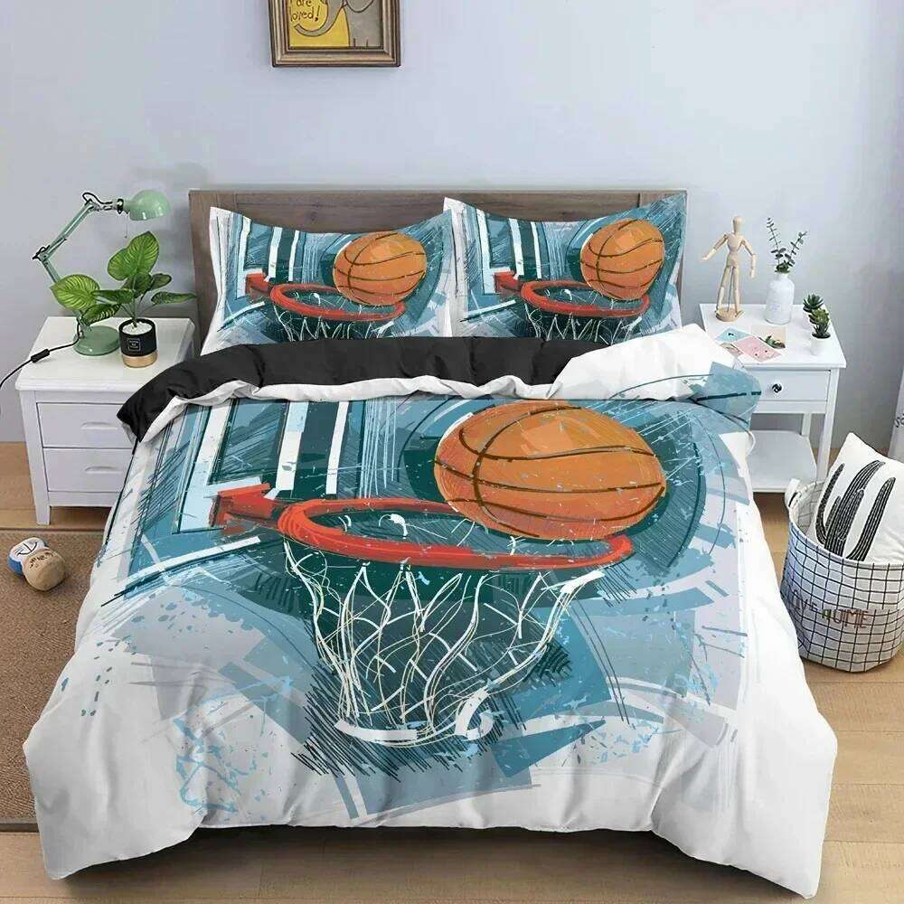 3D Basketball Bedding Set For Boy Bedroom Duvet Comforter Covers Single Twin King Size Quilt Cover Home Textile H260311