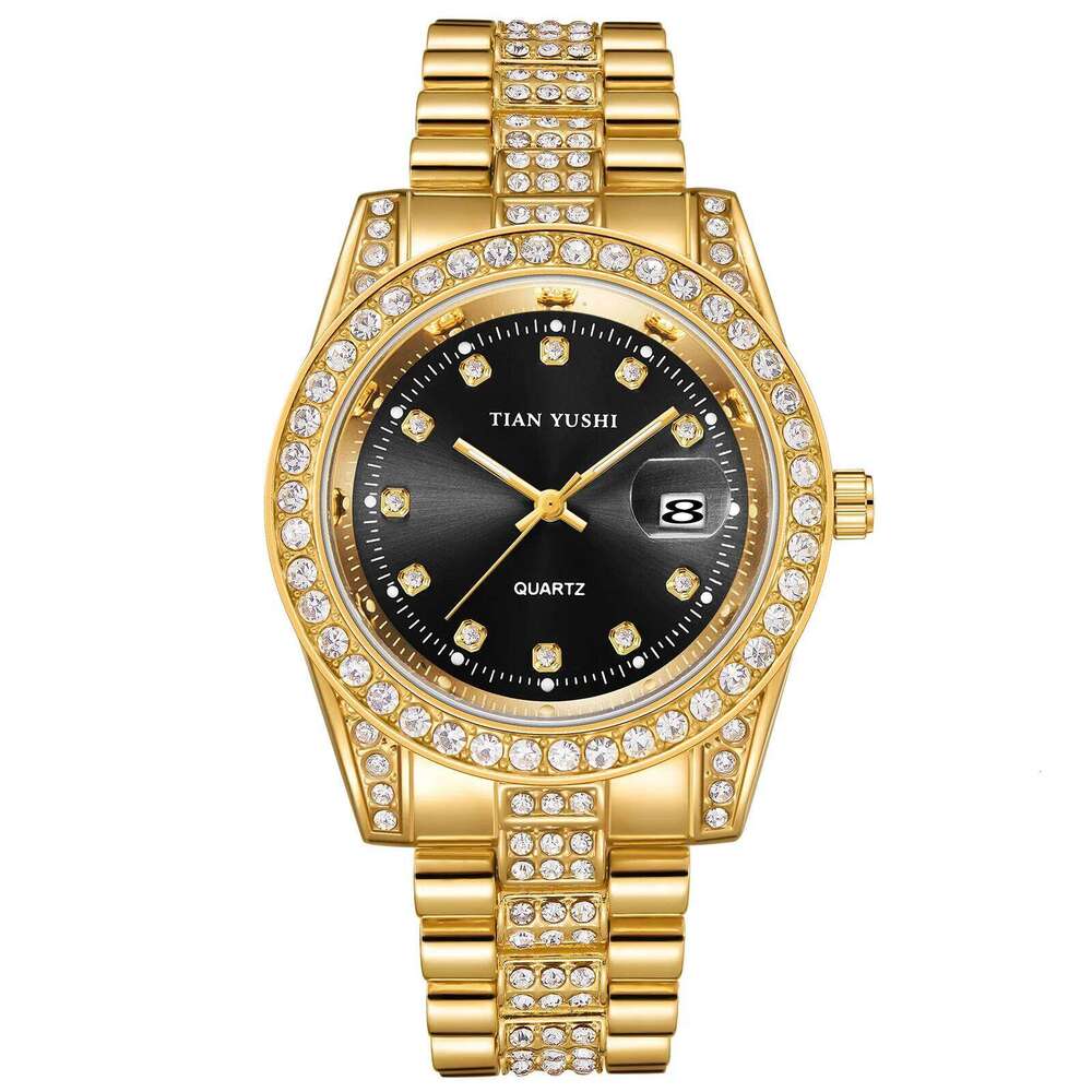 Classic Business Diamond Set Fashion Versatile Waterproof Calendar Men's Quartz Watch
