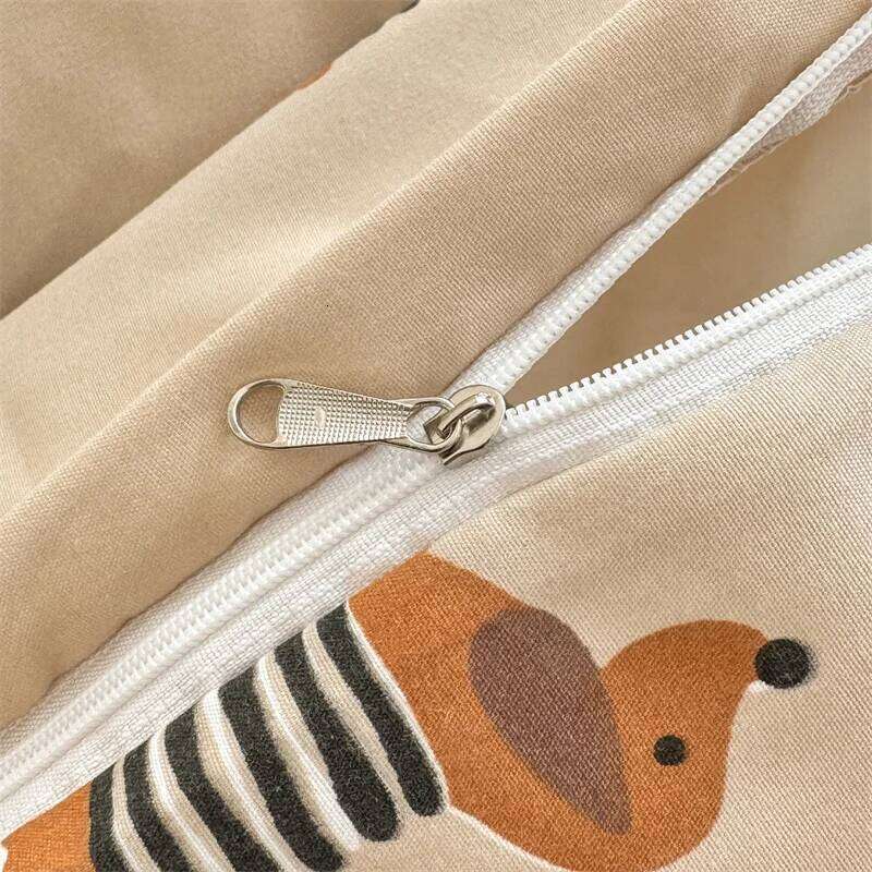 Cute Dog Printed Duvet Covet Set Brown Color Comforter Cover with Pillowcase for Kids Single/Queen/King housse de couette Full H260311 - view 7