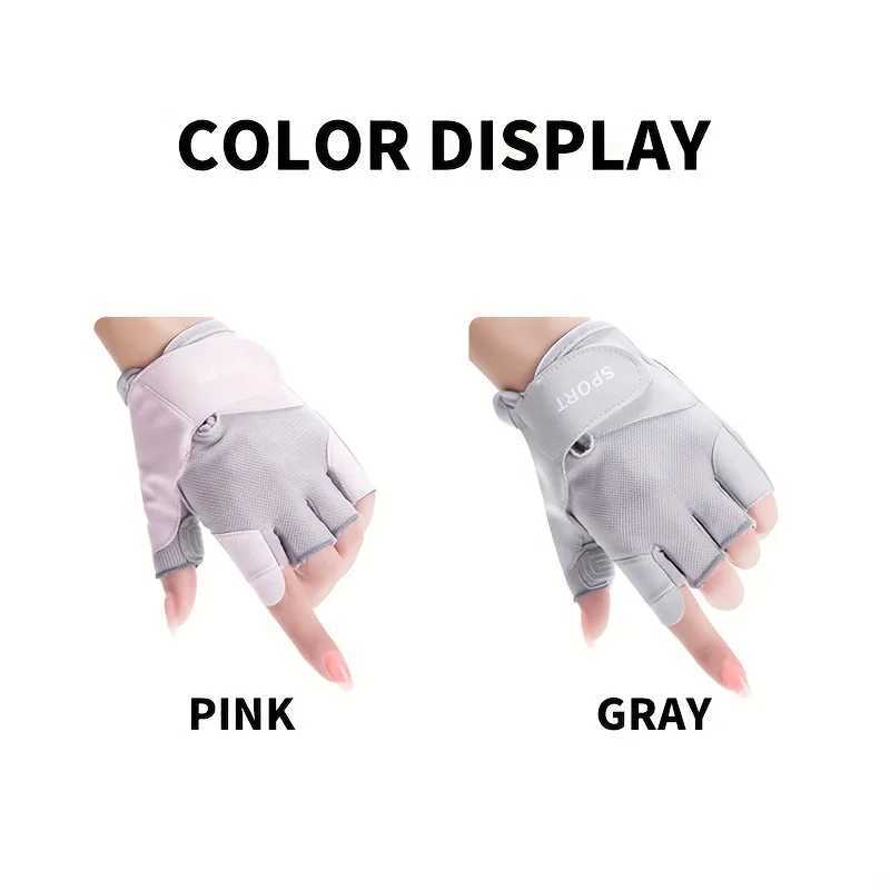 1 Pair Breathable Half-finger Cycling Anti-skid Quick Dry Fitness Gloves Suitable For Road Cycling M260311