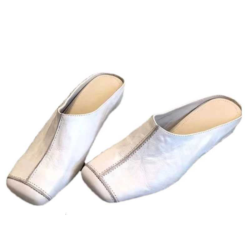 Women Mules Shoes Flats Casual Fashion Square Toe Womens Sandals 2025 Slingback Summer Walking Zapatillas De Mujer K260311