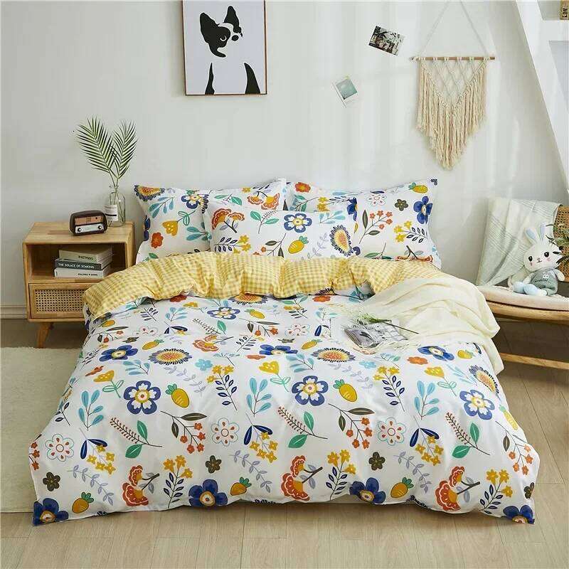 Cute Cartoon Print Duvet 220x240 Lovely Pattern Adults Kids Quilt Cover AB Double-sided Comforter Covers No Pillow Cases H260311