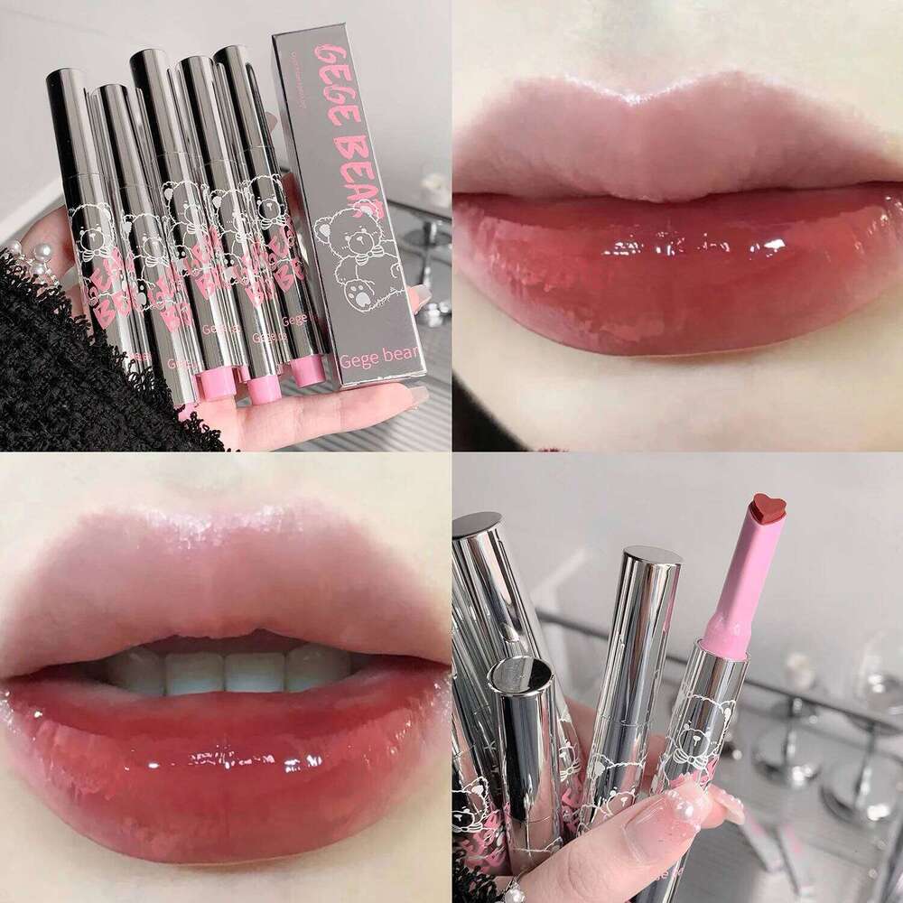 Gege Bear Translucent Crystal Pen Moisturizing Water Light Mirror Solid Lip Jelly Whitening Lipstick W260311