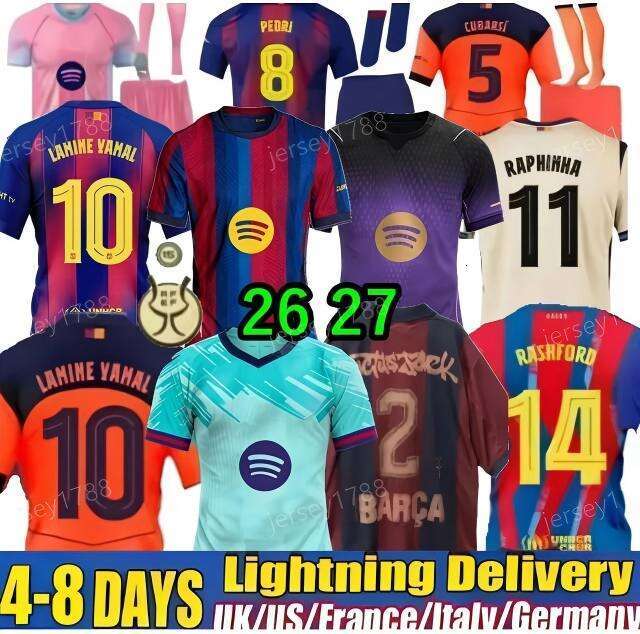 Barcelona 25 26 27 LAMINE YAMAL Lewandowski Soccer Jerseys GAVI Raphinha FERRAN 2025 2026 Football Shirt TOP F. DE JONG Men Women Kids