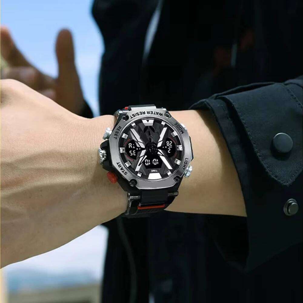Hot New Product: Men's Trendy and Stylish Wolverine Multifunctional Outdoor Sports Digital Dual Display Watch