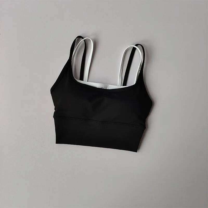 Sports Lingerie Yoga Bra Suspenders for Women Professional Training Shock-proof Vest Gathering Fitness Slim Fit and Wear Outside 26H0311