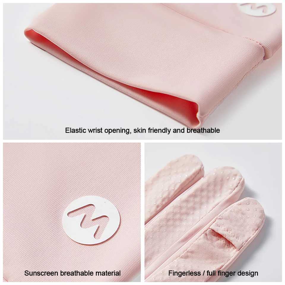 KoKossi Summer Breathable Ice Silk Gloves Women Sunscreen Fashion Non-slip Finger Flipping Riding Gloves Thin Anti-UV Gloves M260311