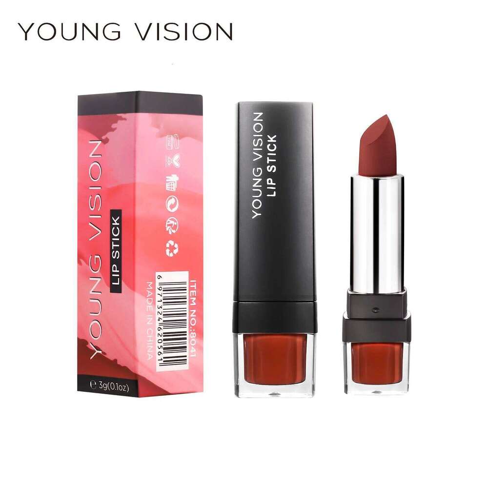 YOUNG VISION 12-Color Velvet Long-Lasting Nude Waterproof Matte Non-Transfer Lipstick Women's Cosmetics Makeup W260311