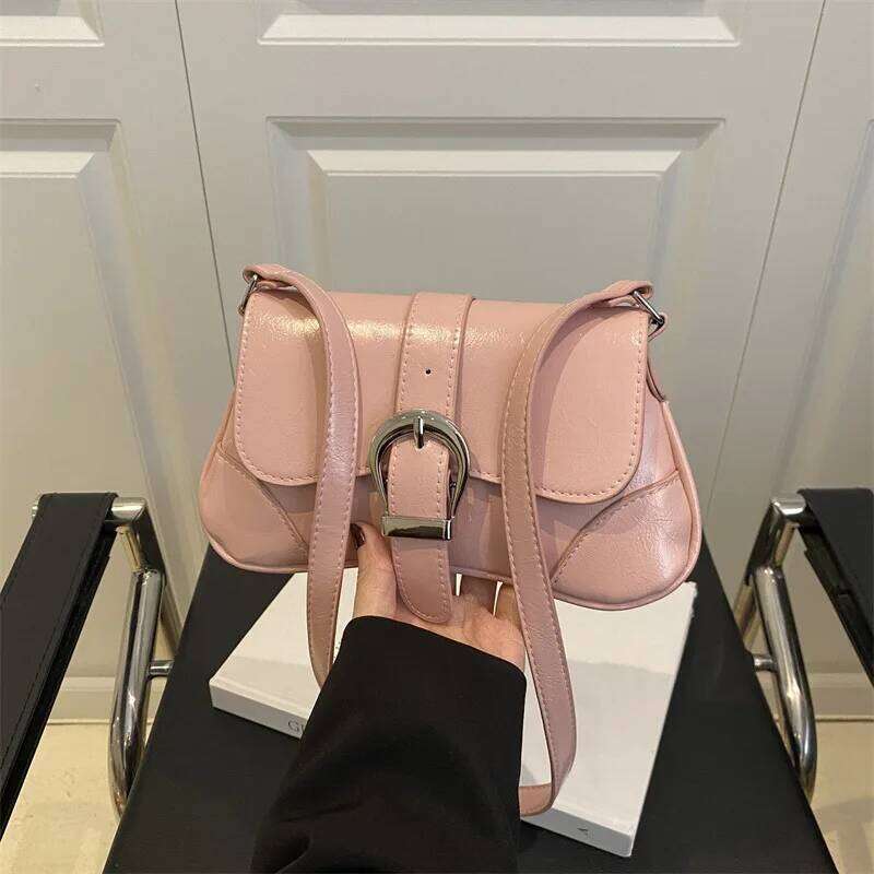 Fashion Thread Design Women's Shoulder Bag Casual Solid Color Ladies Pu Handbags Purse Simple Female Underarm Bags Clutch XJ260311