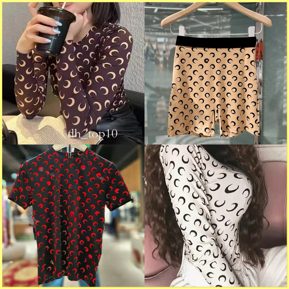 Marines Serres Leggings Fashion Pants Womens Leggings Half Moons Shaped Pantyhose Casual Top T-Shirt Womens Designer Leggings Marines Serres Pants 93e a5 13