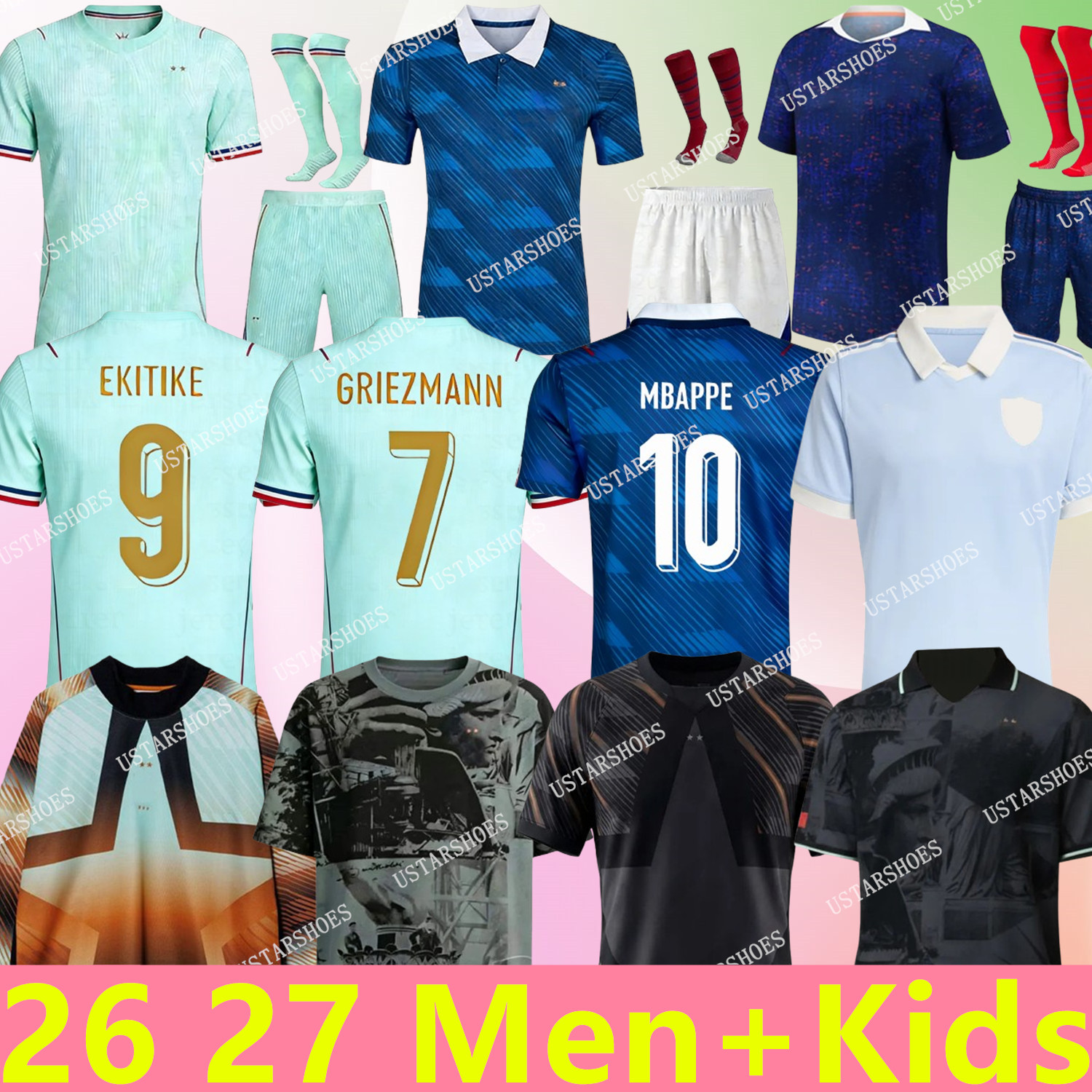 2026 2027 France French MBAPPE 26 27 Soccer Jerey final BENZEMA GIROUD GRIEZMANN SALIBA OLISE KANTE POGBA DEMBELE world cup 2026 Maillot De Foot Equipe Football Shirt