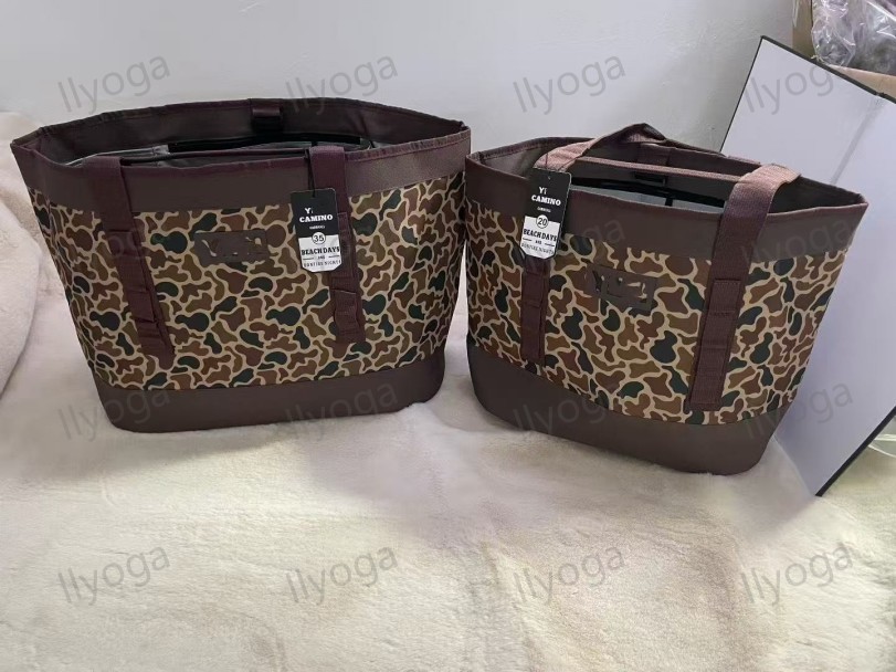 YT Outdoor Picnic Travel Tote Bag Packs Isothermic Ice Bags Waterproof Cooler Bag Thermal Insulated Black Leopard Backpacks Lunch Food Box For Camp Travel