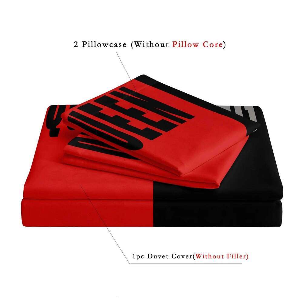 3pcs Set Queen King Heart Digital Print Can Be Used As Holiday Gifts 1 Duvet Cover + 2 * Pillowcase, No Quilt H260311