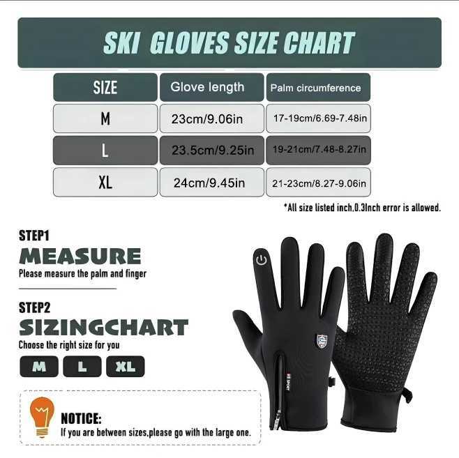 CZHIYAO Winter Gloves for Men Women Touch Screen Cold Weather Thermal Sport for Fishing Running Cycling Driving Warm Windproof M260311