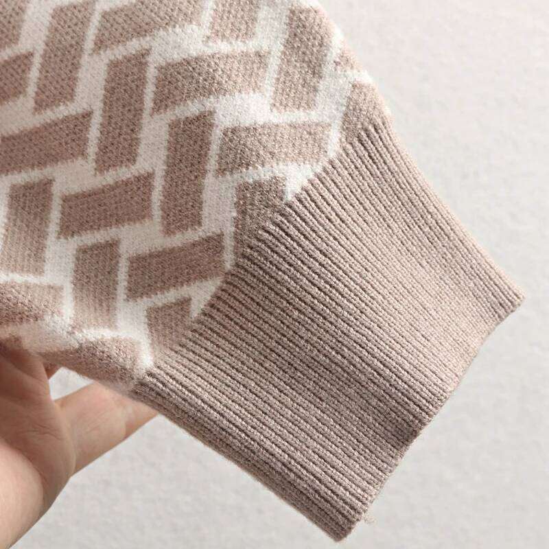 GIGOGOU Luxury Jacquard Women Long Knit Sweater CHIC Autumn Winter A Line Dresses With Belt Pleated Maxi Midi Party Dress Z260311