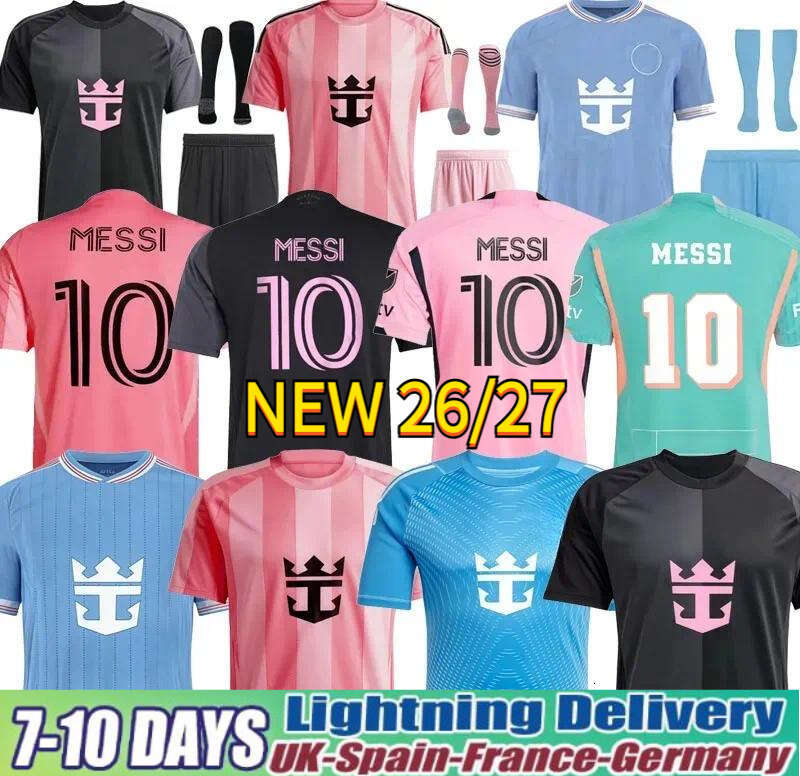 25 26 27 Inters MESSIS Soccer Jerseys Miamis SUAREZ Football Shirt 2025 2026 HIGUAIN TRAPP PELLEGRINI Martinez FC CARRANZA PIREZ MORGAN Men Kids Kit Fans Player
