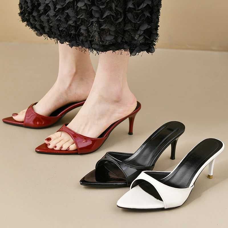 Womens High Heels Summer Women Fashion Classic Pointy Open Toe Stiletto Heels Sexy Womens Party Womens Sandals K260311