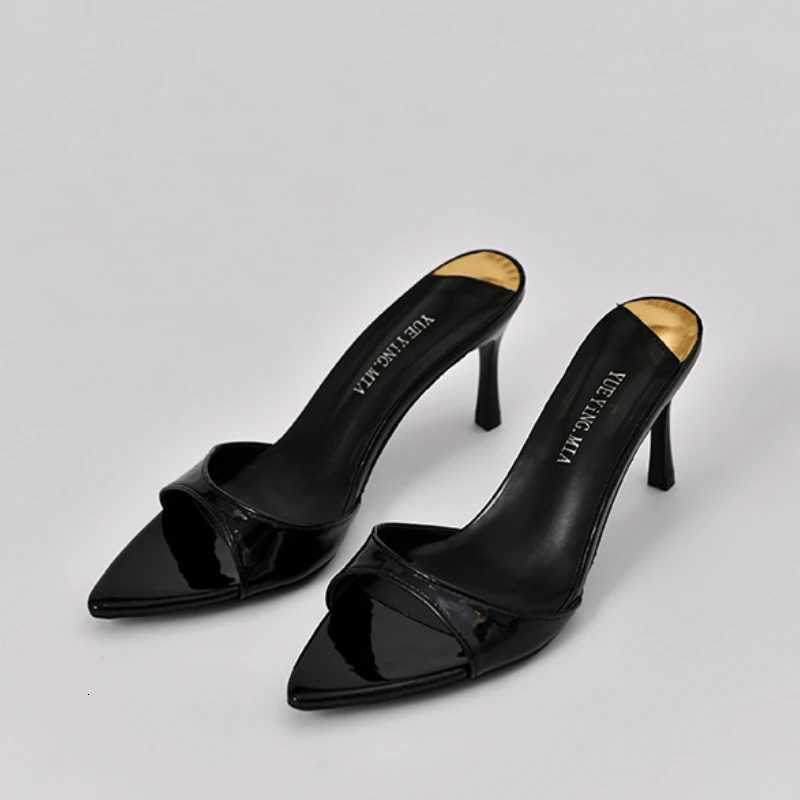 Sexy Stilettos Party Ladies Sandals 2025Summer Ladies Pointed Designer Simple Daily Casual Office Mature Open Toe Women Slippers K260311