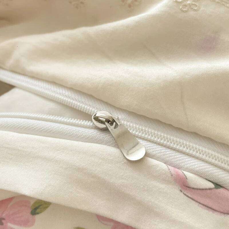 3ps Thickened Plant Floral Duvet Pink Bow Design Girl Woman Bedroom Bedding Set Colored Flowers Home Comforter Cover H260311