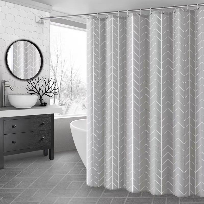 YL-38327 Shower Curtain, Waterproof and Mildew-proof, Bathroom/Toilet PEVA Partition Curtain, Curtain, No Drilling Required, Custom Made