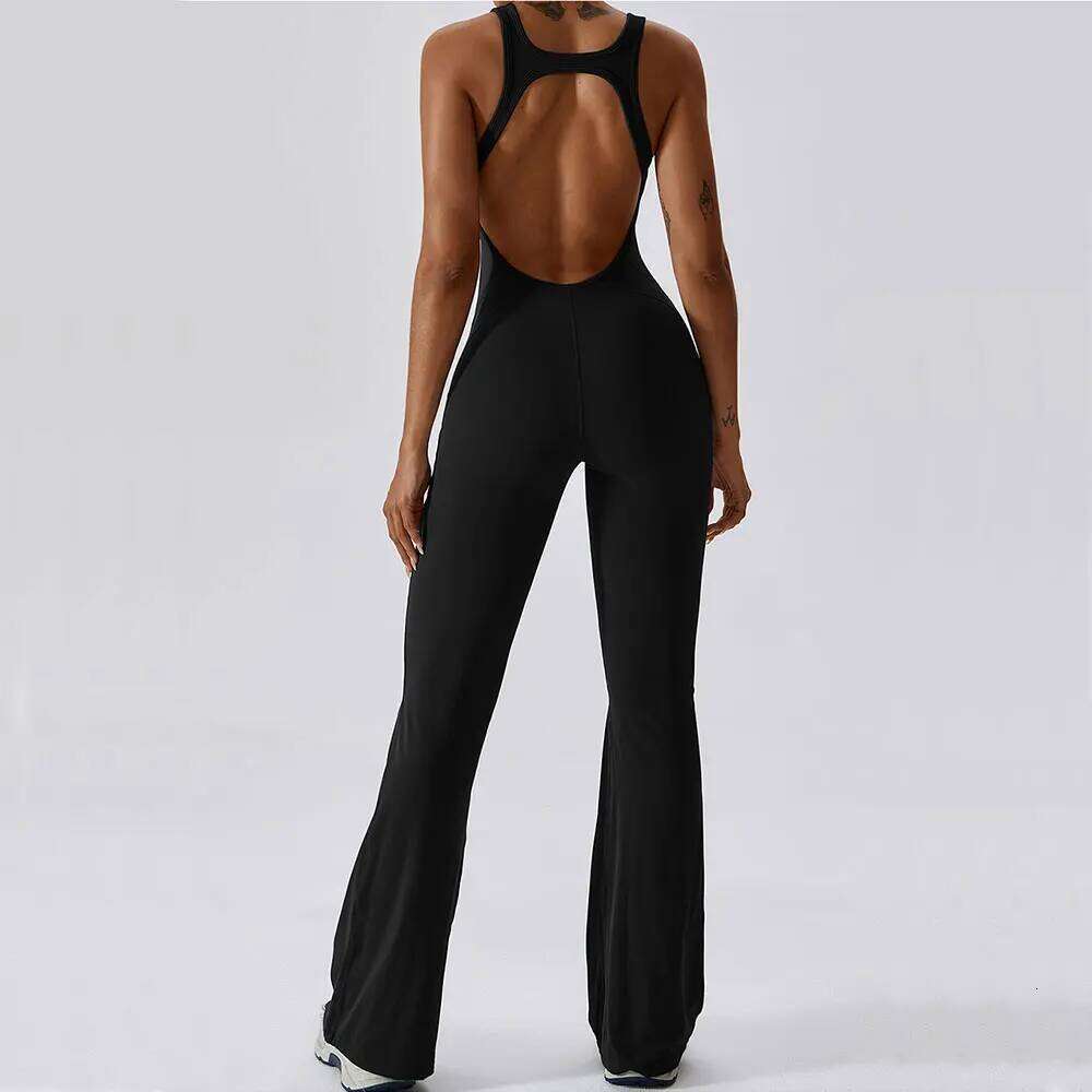 Solid Yoga Jumpsuit One Piece Outfit Fitness Bodysuit Workout Clothes for Sportwear Women Buttock lifting Set Activewear 26H0311
