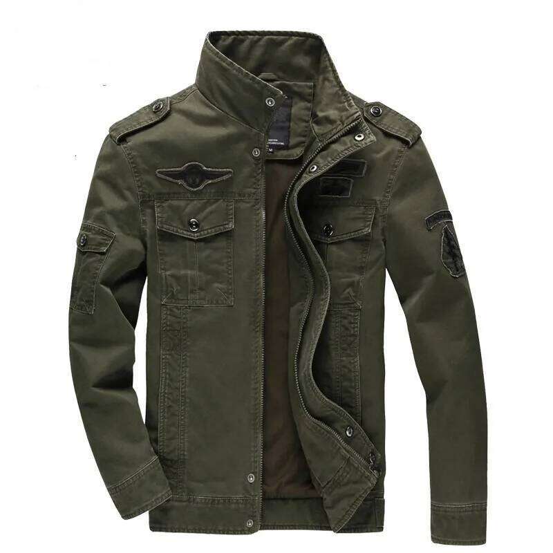 New Casual Army Military Jacket Men Plus Size M-6XL Jaqueta masculina Air force one Spring & Autumn Cargo Mens Jackets Coat 26H0311