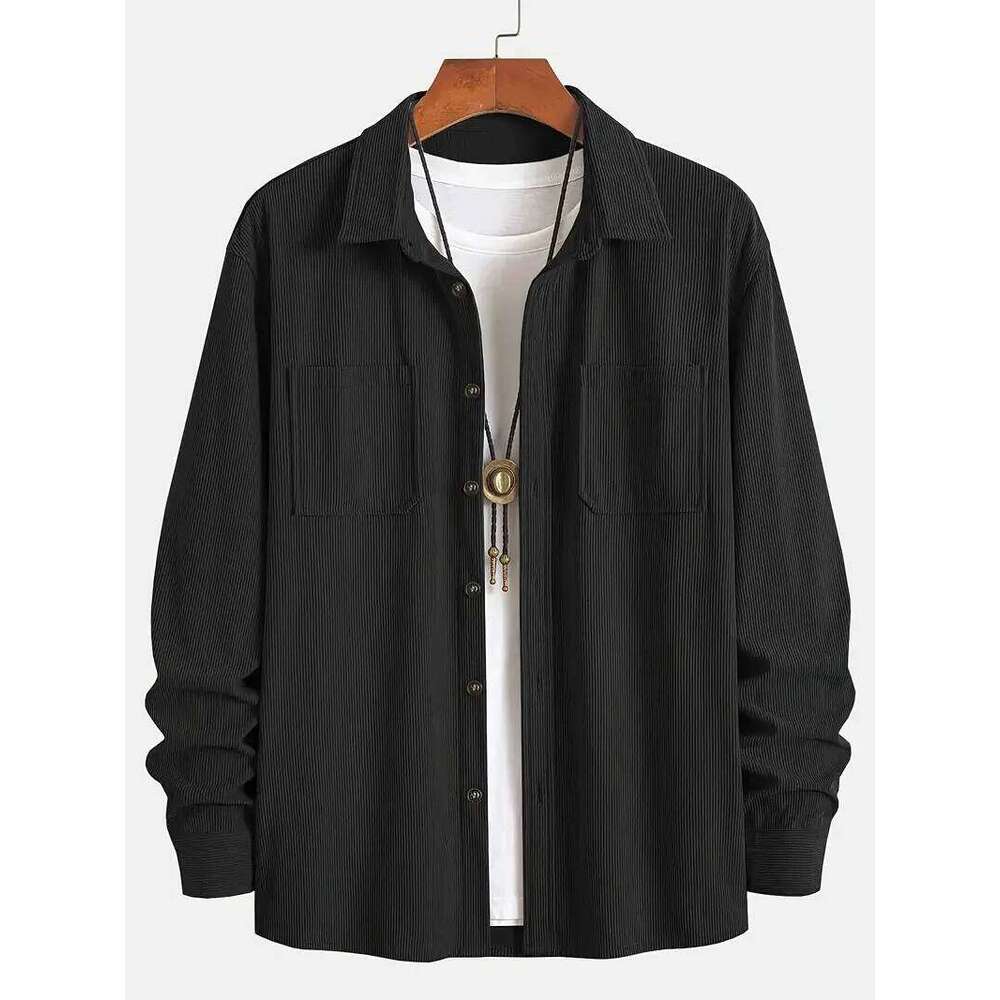 The new spring autumn 2025 corduroy shirt, a casual men's lapel and trendy loose jacket 26Y0311