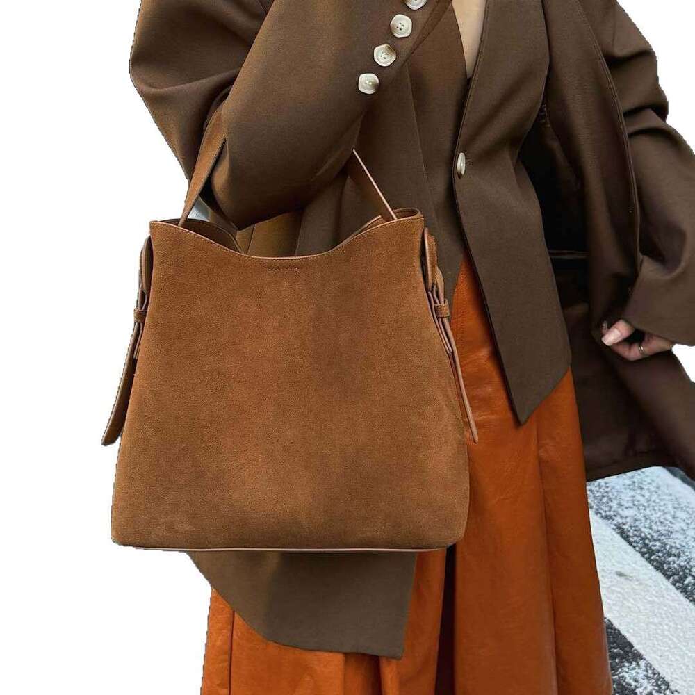 Luxury Shoulder Bags Totes Hobo Korean Style Ins Autumn And Winter New Suede Shoulder Underarm Bag Vintage Versatile Large Capacity Casual Tote For Wo