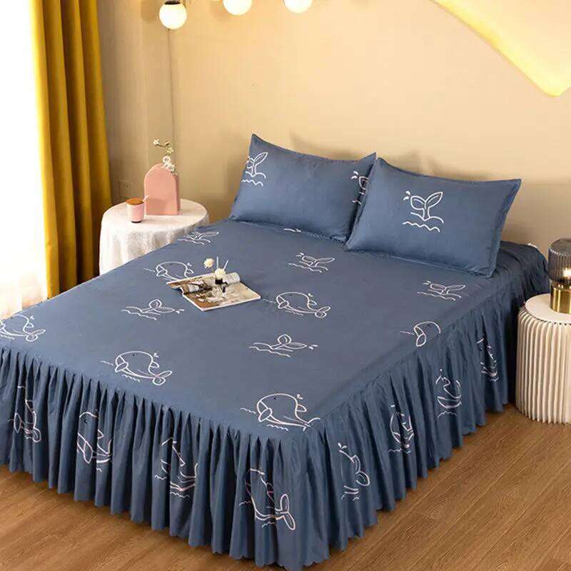 Korean Princess Style Cover with Red Thickened Lace Bed Skirt Single Piece for 1.5m 1.8m 2.0m Beds H260311 - view 4