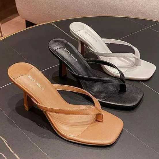 Fashion Heeled Sandals for Women Wearing Noble with Slim Heels and Legssquare Toe Sandal for Summer Sandalias De Mujer K260311