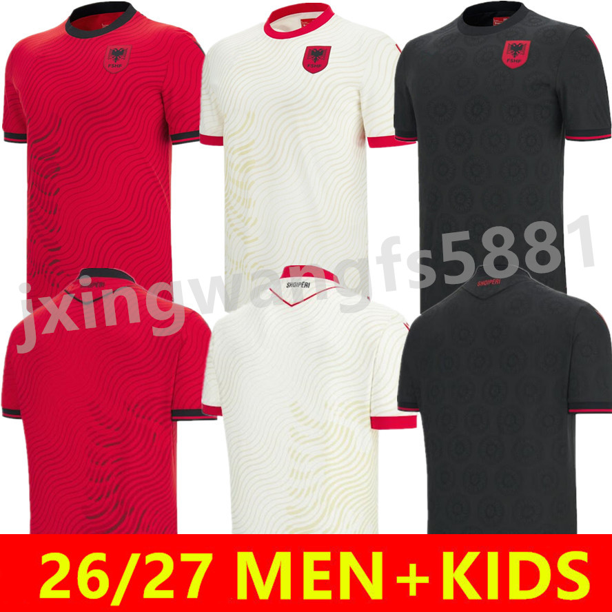 Albania Soccer jersey BROJA ASANI DJIMSITI 2026 Islands National Team Home Away Football jersey Kit MEHMETI K.BARE HYSAJ ASLLANI UZUNI 26 27 Men Soccer jerseys