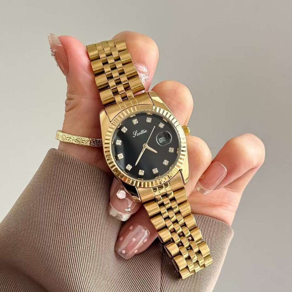 With Box Dainty Supply Women's Watch Poem Classic Waterproof Calendar Retro Steel Band Design Free gift