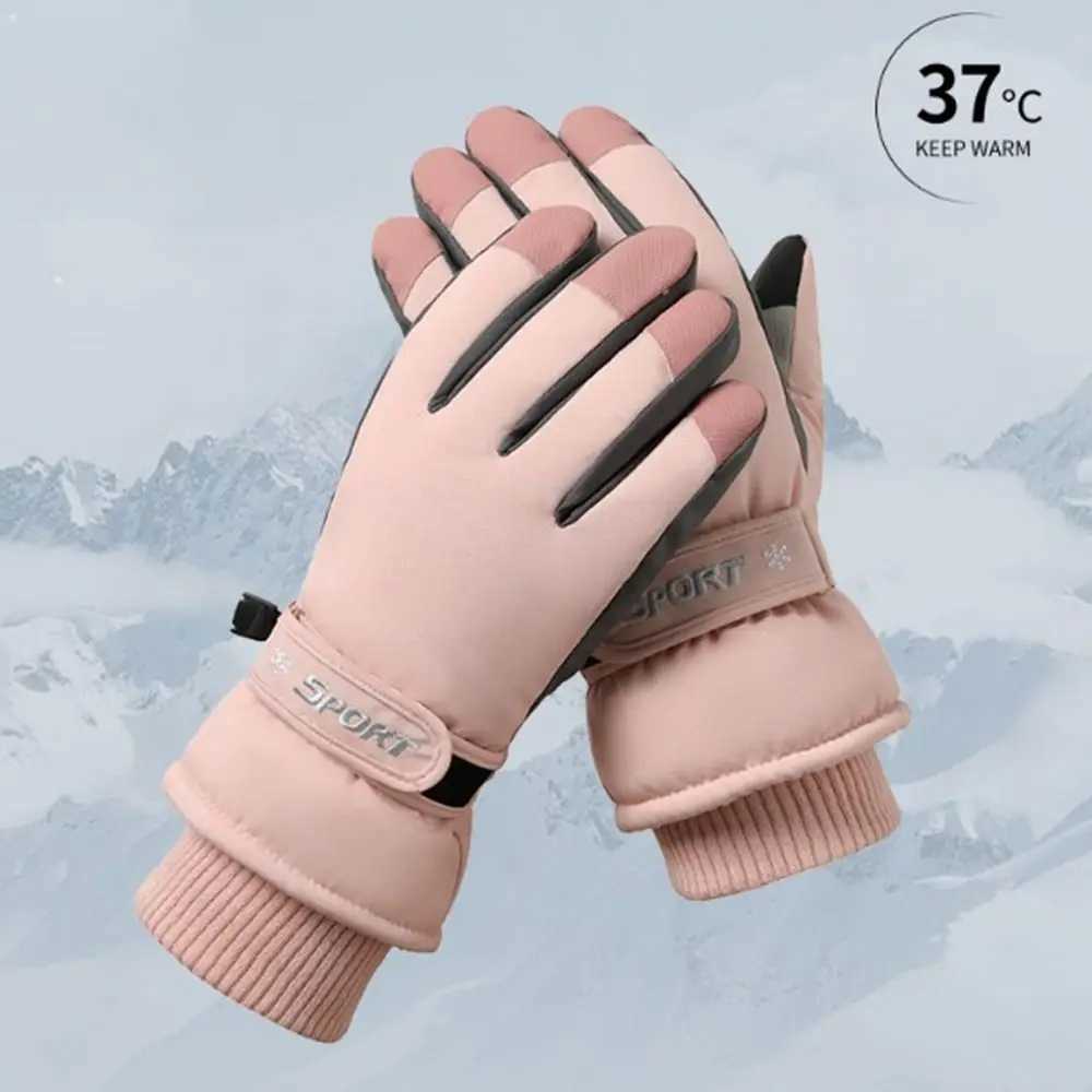 Ultralight Winter Ski Gloves Warm Anti-Slip Snowboard Mittens Full Finger Thicken Driving Gloves Men/Women M260311