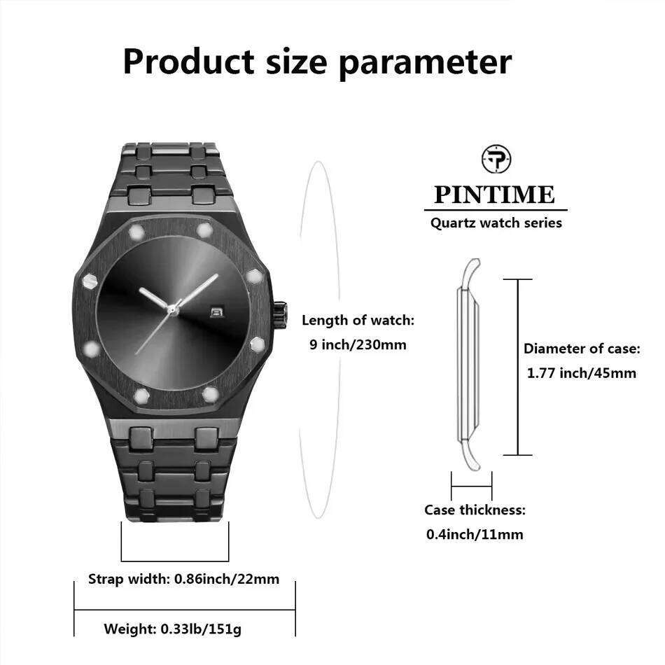 Minimalist Logo-Free Waterproof Luminous Stylish Casual Men's Quartz Watch