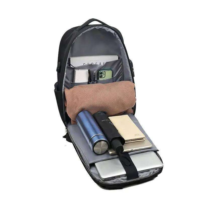 Business Men's Fashion Travel Waterproof Backpack High Quality Student Computer Bag Large Capacity Anti-theft Schoolbag H260311